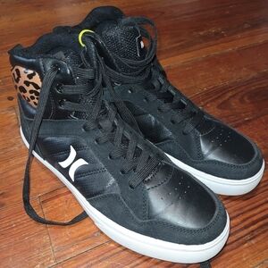 Hurley cheetah print high tops Women's 9